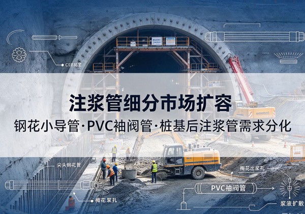 察哈尔右翼后旗注浆管细分市场扩容，隧道钢花小导管、PVC 袖阀管、桩基后注浆管需求分化